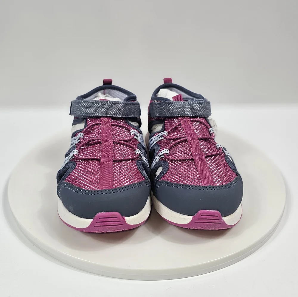 Munchkin by Stride Rite Coast Sandals Girls Sz 12M Pink Gray Adjustable Comfort - Picture 4 of 14